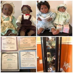 Ashton Drakes doll & cabinet